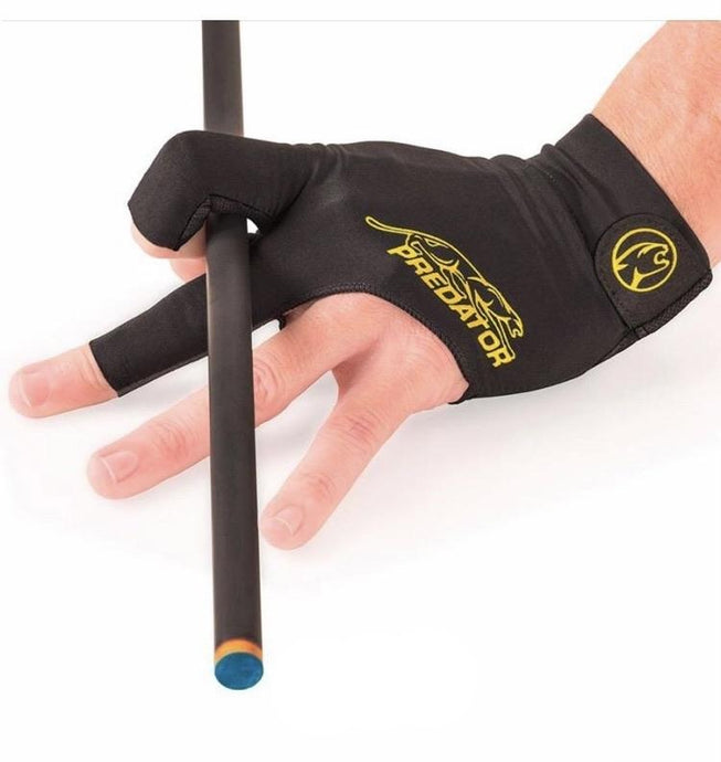PREDATOR SECOND SKIN BLACK/YELLOW BILLIARD GLOVE - LEFT HAND